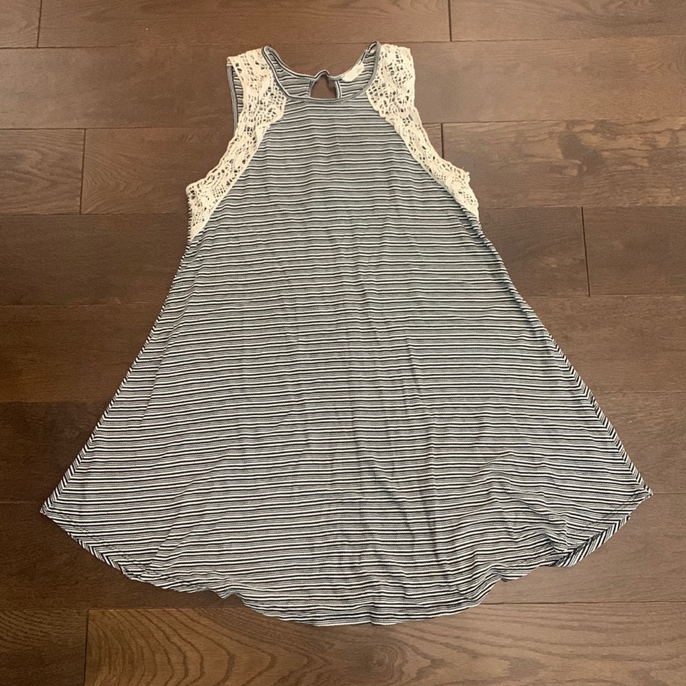 Light weight black stripped dress